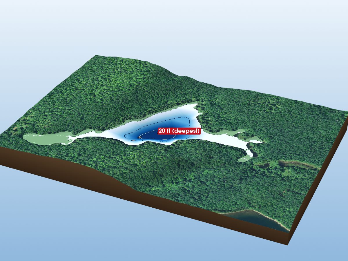 Depth map of Virginia Lake
