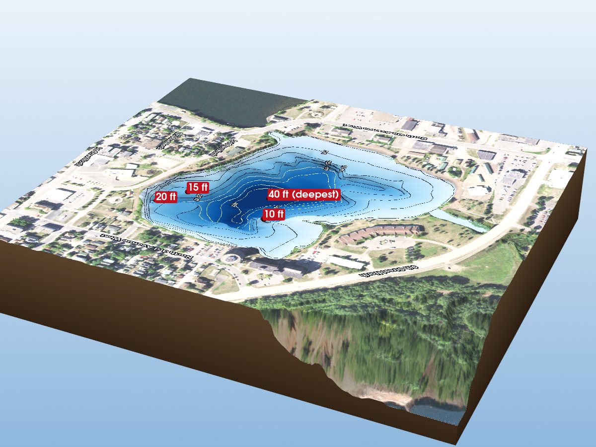 Depth map of Virginia Lake