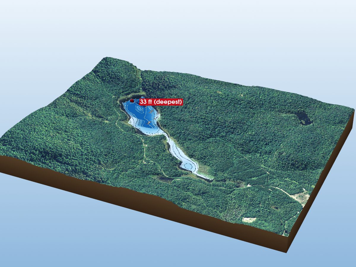 Depth map of Viridian Lake