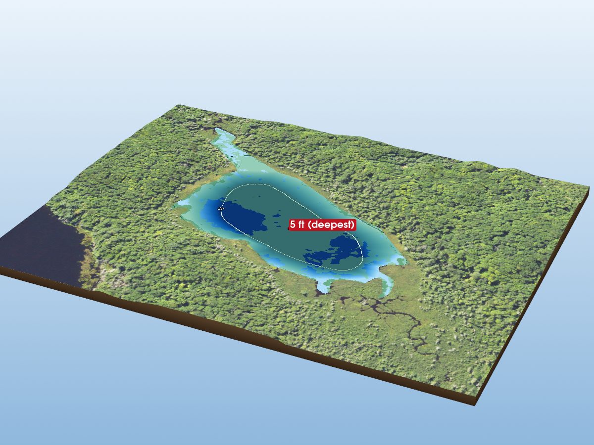 Depth map of Vista Lake