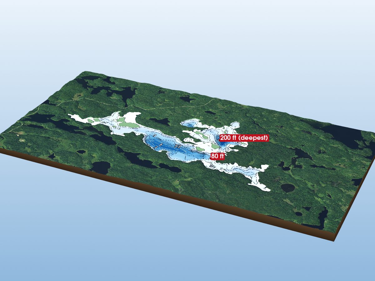 Depth map of Vista Lake