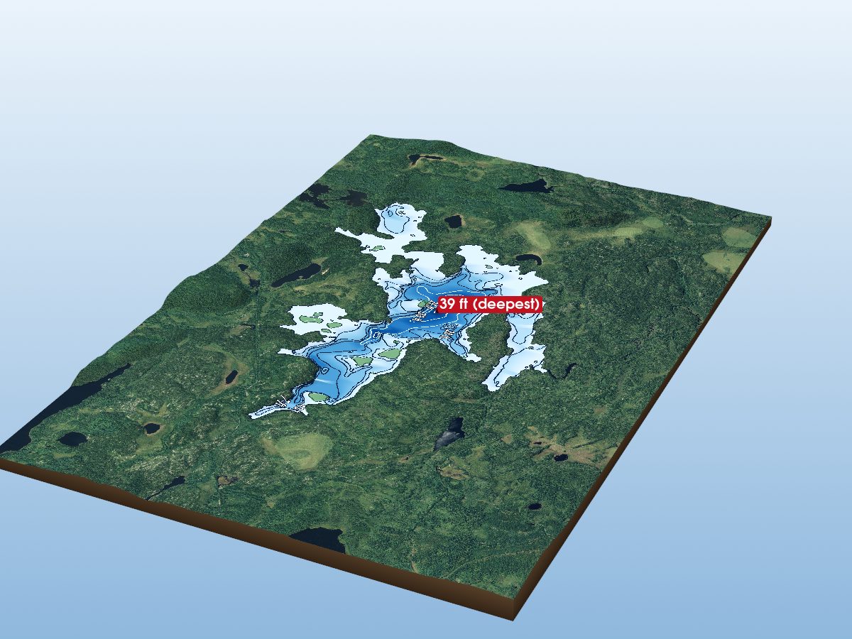 Depth map of Vivid Lake