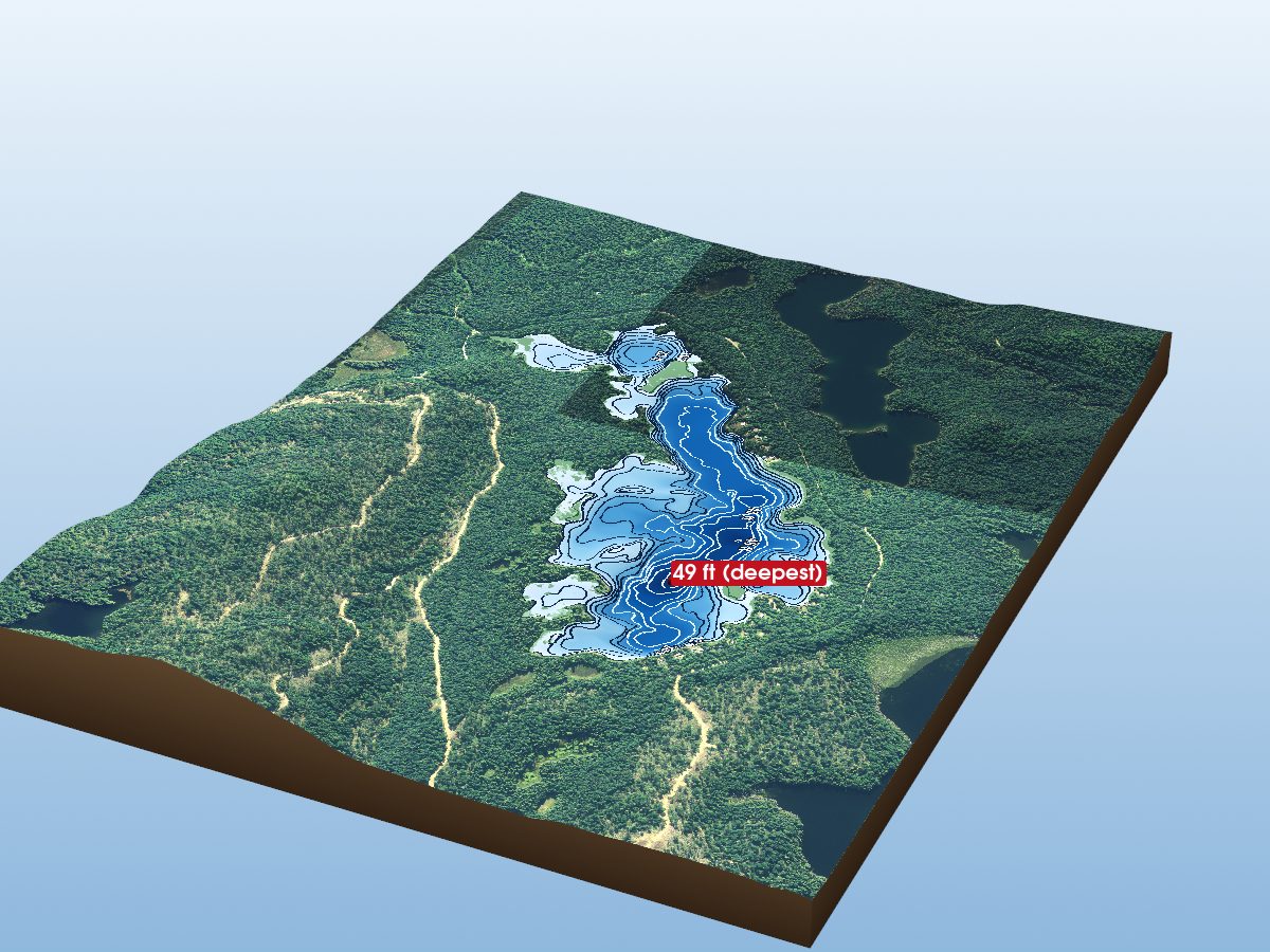 Depth map of Vixen Lake