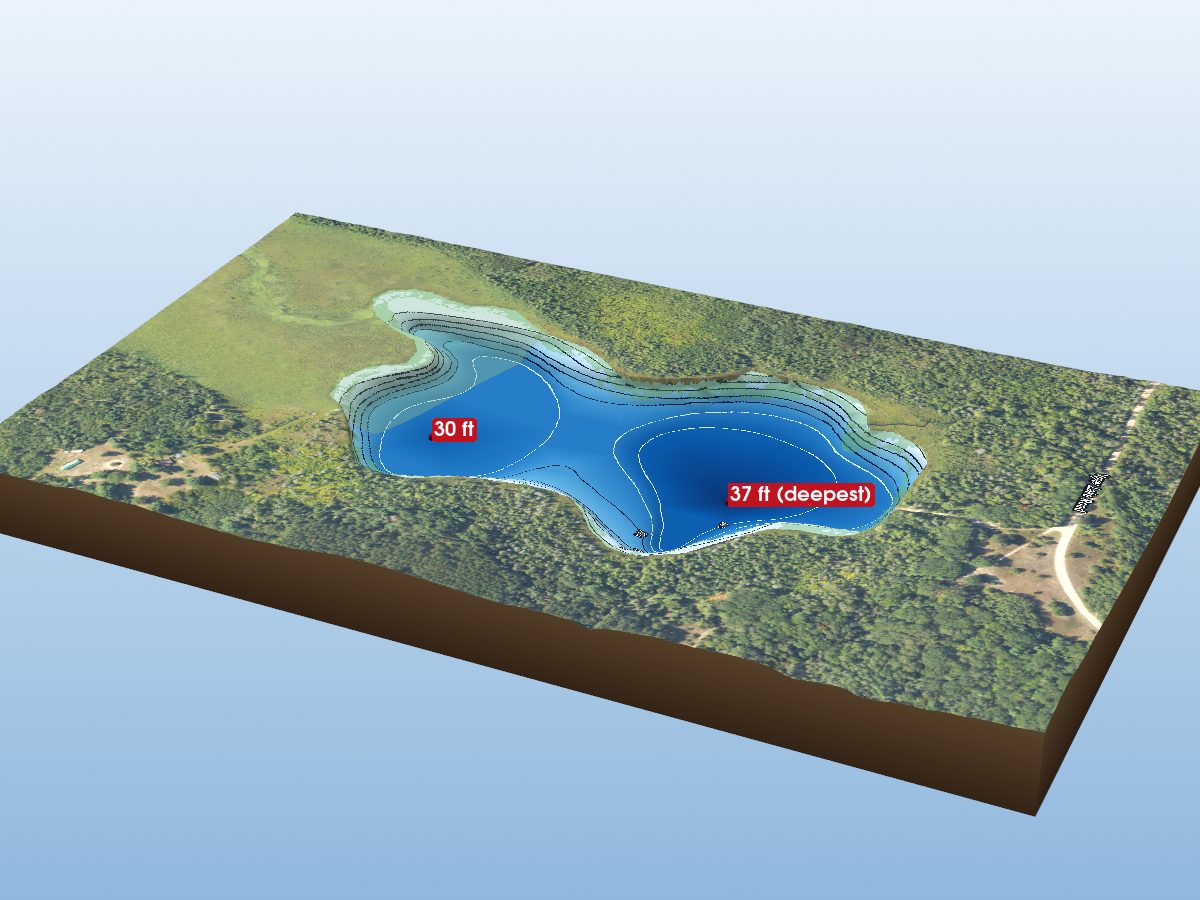 Depth map of Voyer Lake