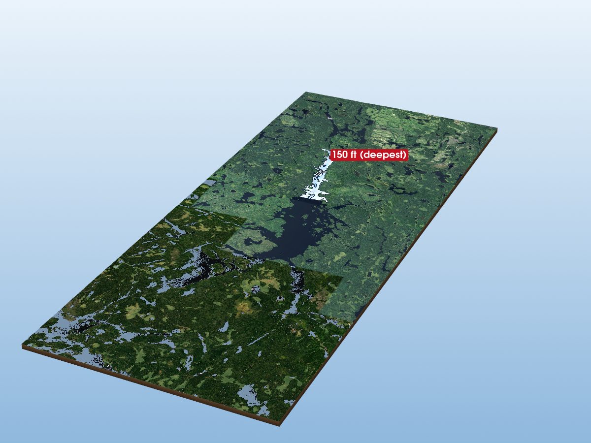 Depth map of Wabakimi Lake
