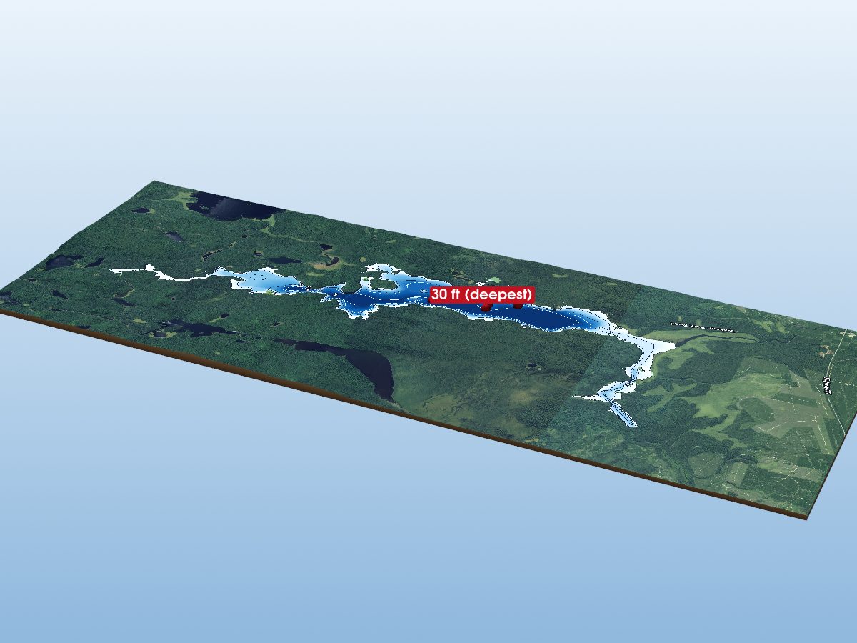 Depth map of Wakami Lake
