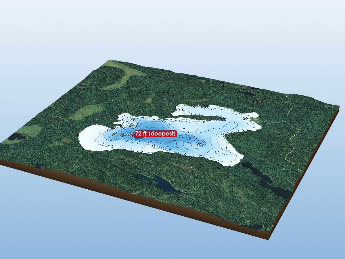 Depth map of Wakimika Lake
