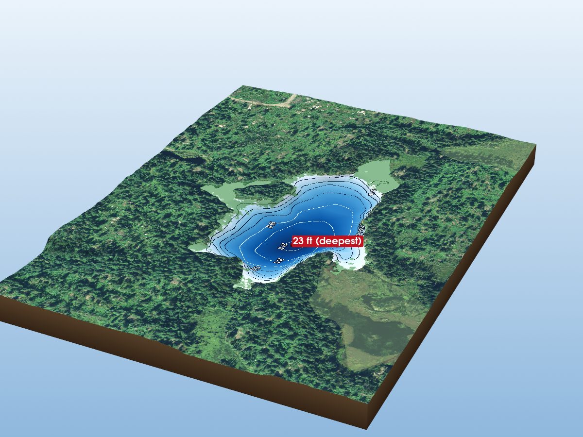 Depth map of Walkaround Lake