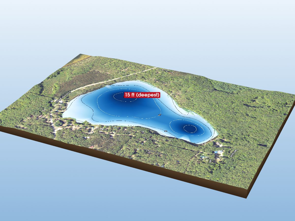Depth map of Walkup Lake