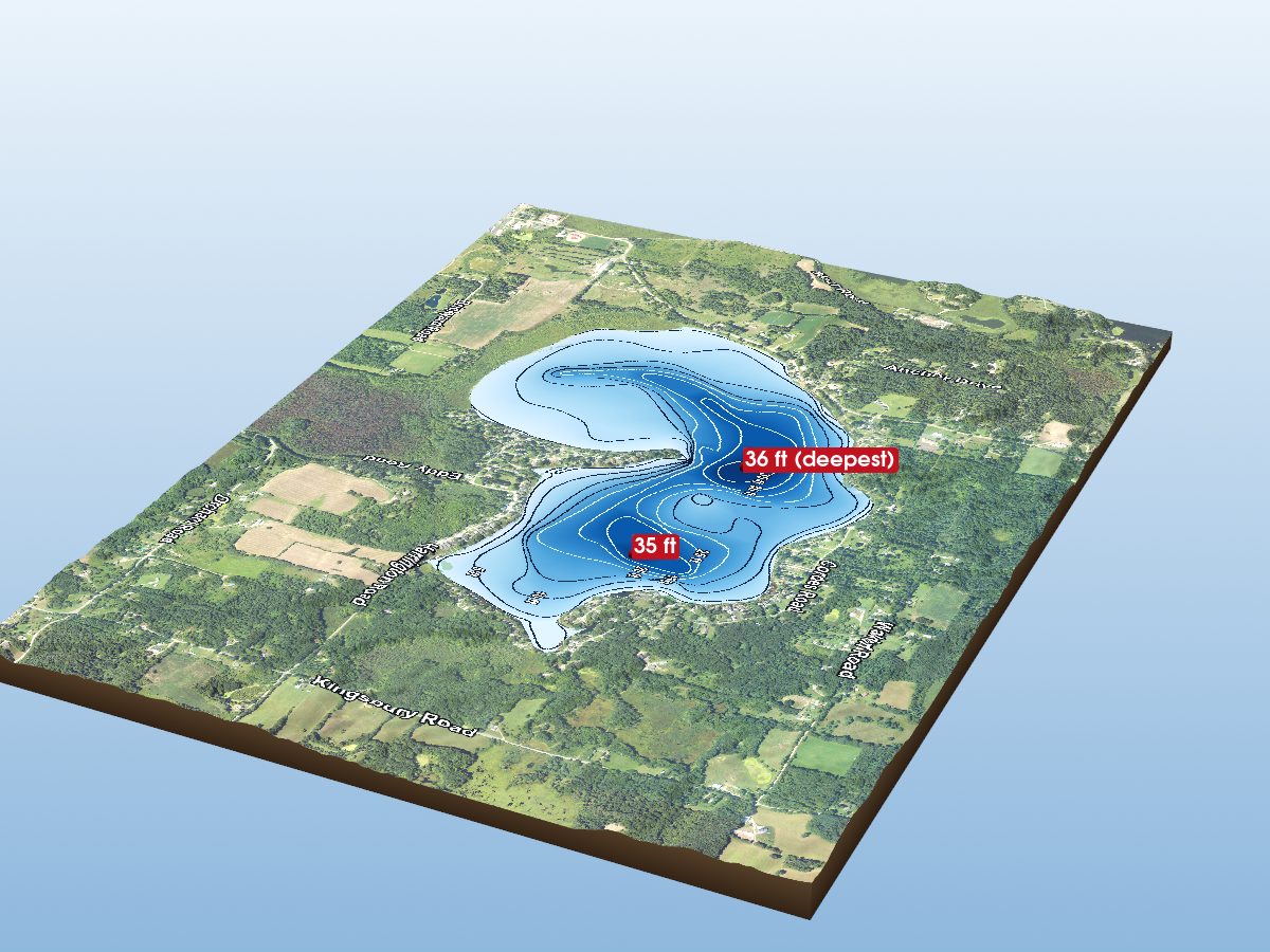 Depth map of Wall Lake