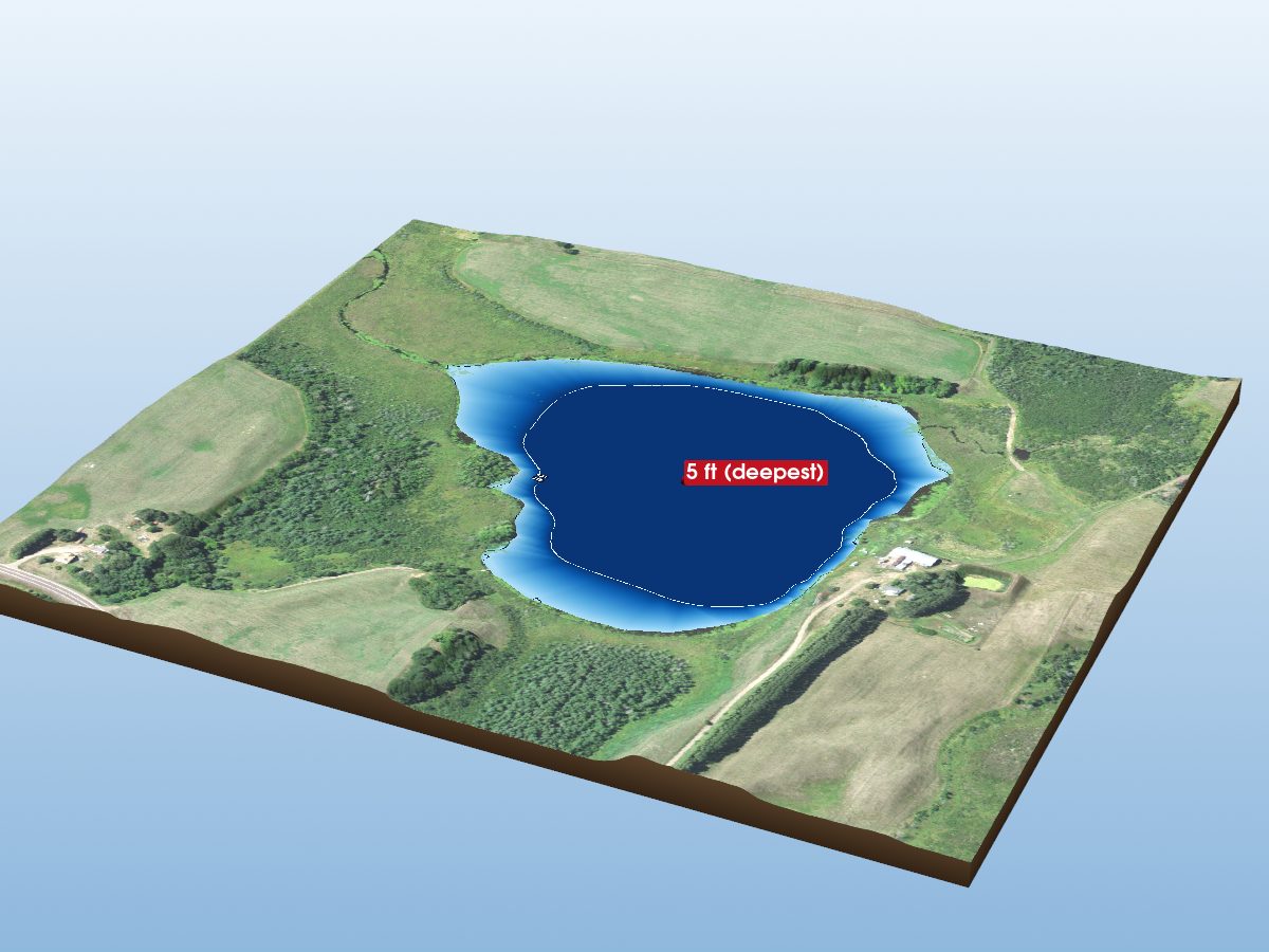 Depth map of Walli Lake