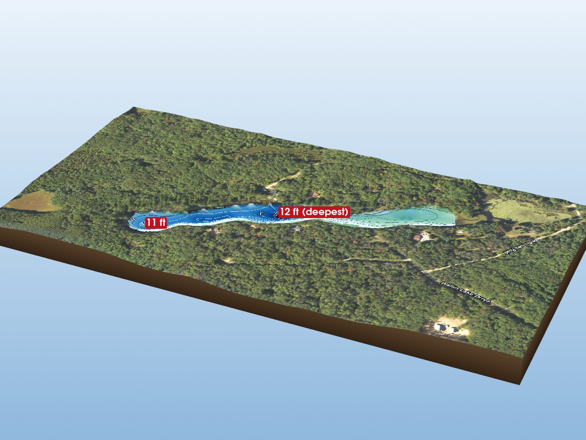 Depth map of Wallin Lake