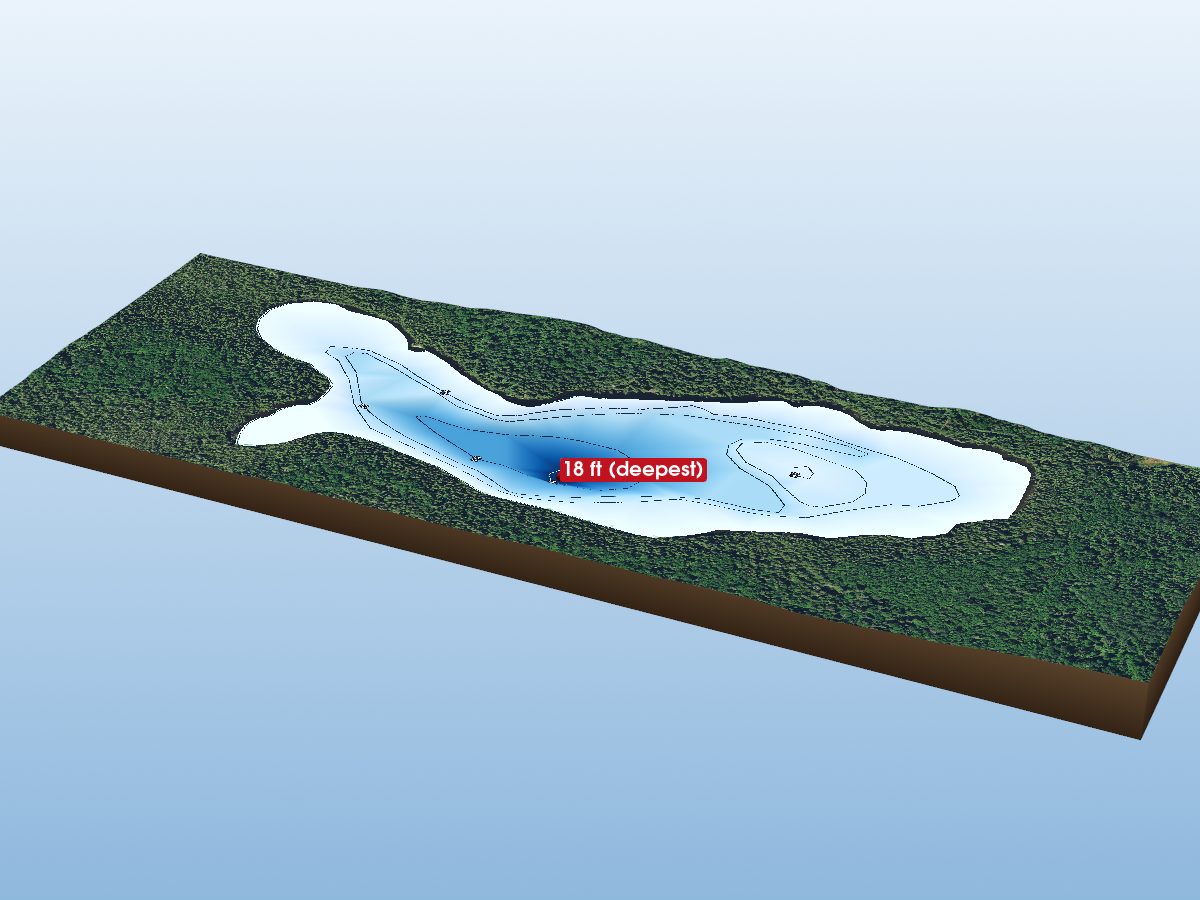 Depth map of Wallingford Lake