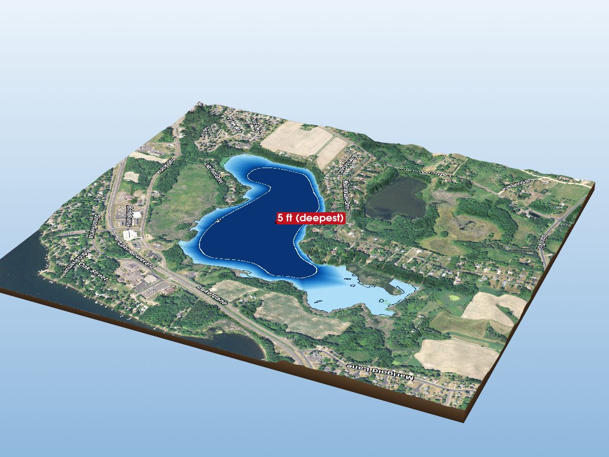 Depth map of Wallmark Lake