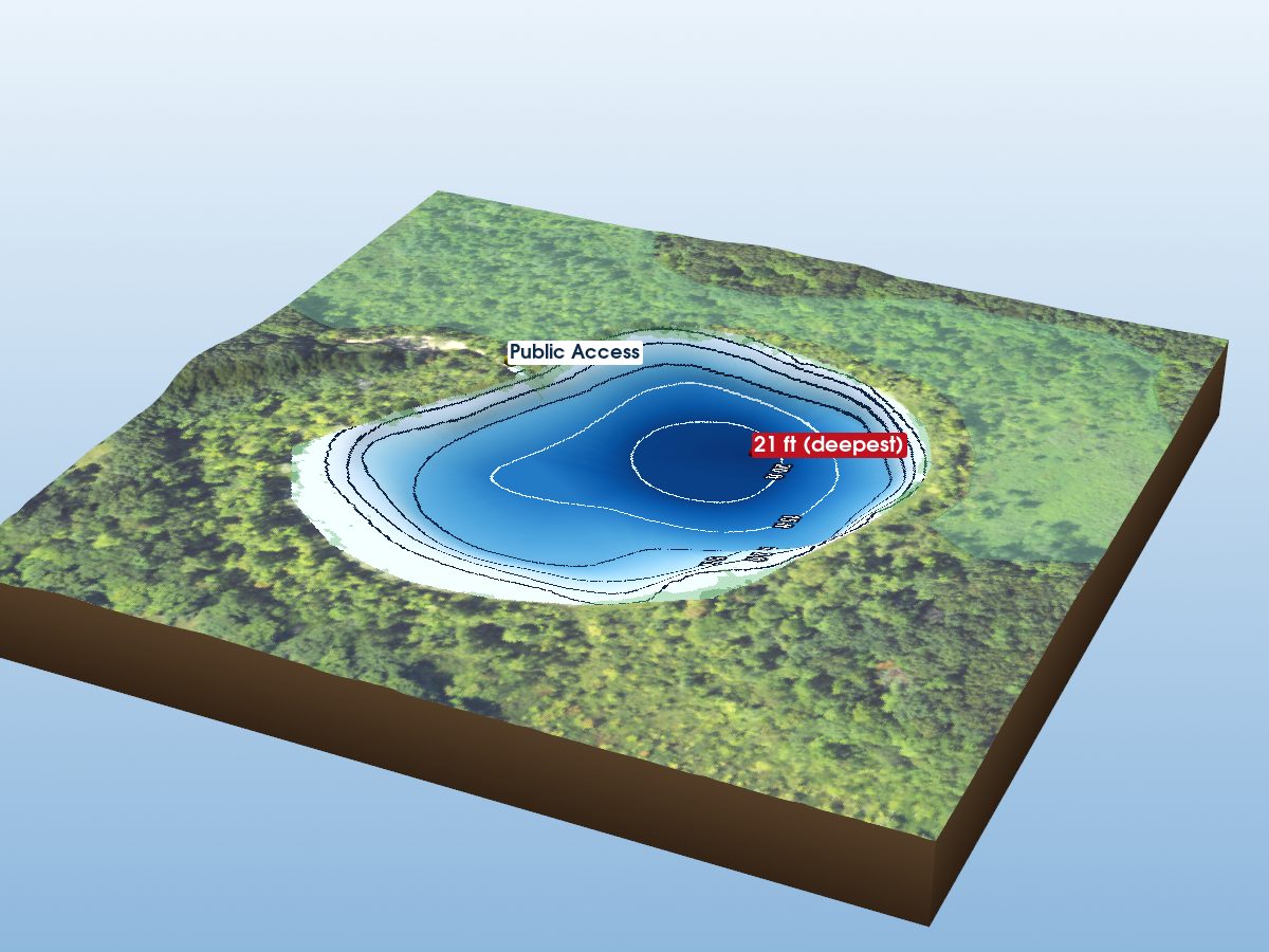 Depth map of Walsh Lake