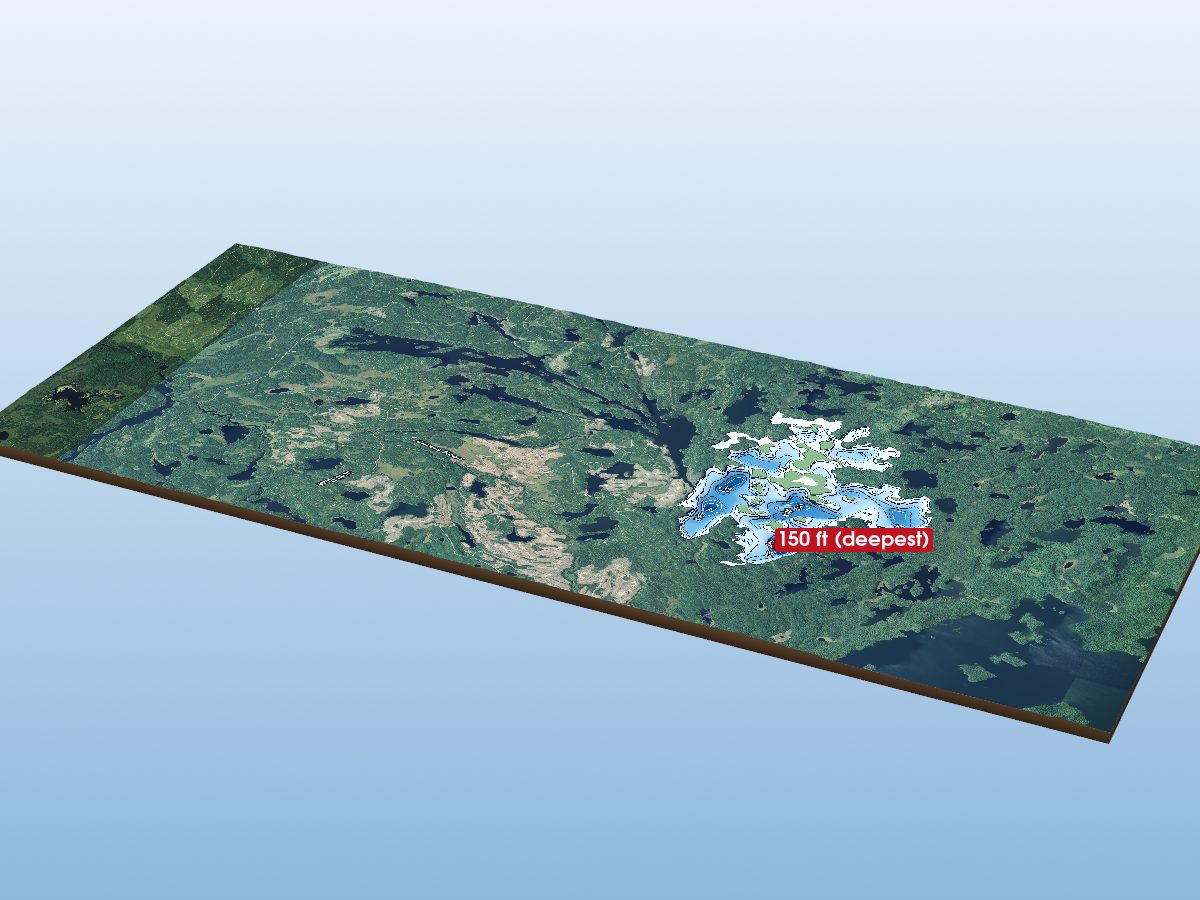 Depth map of Wapageisi Lake