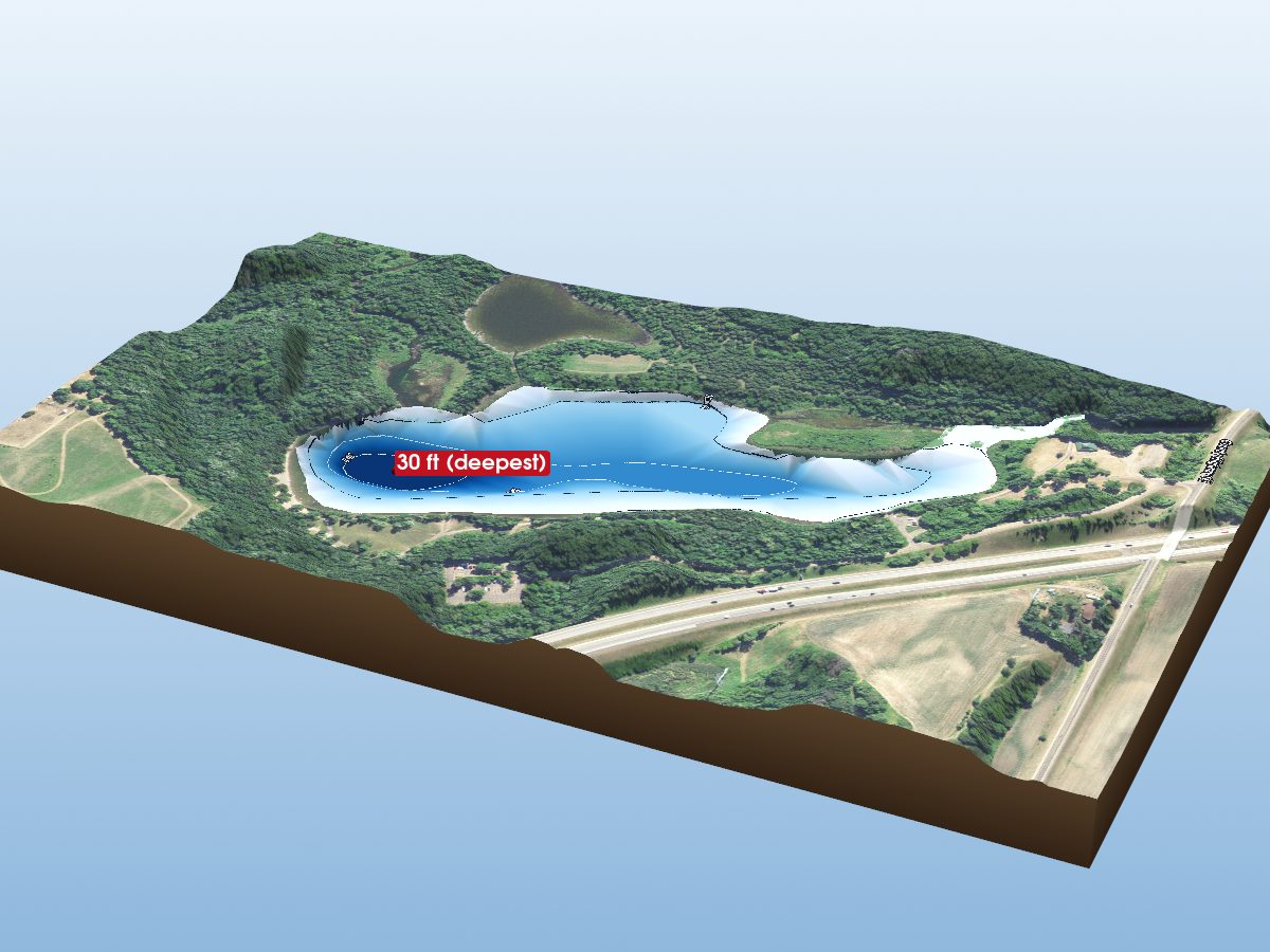 Depth map of Warner Lake