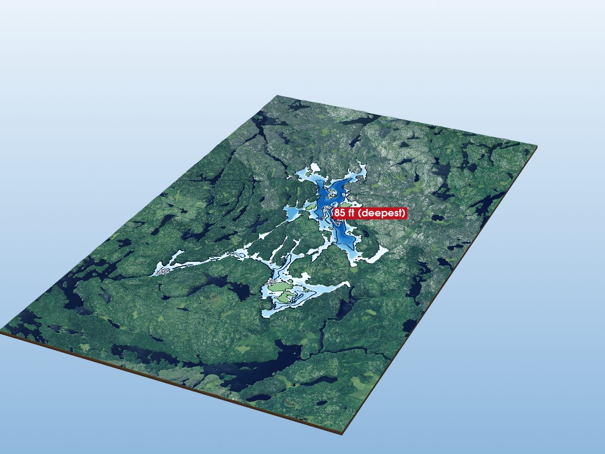 Depth map of Warwick Lake
