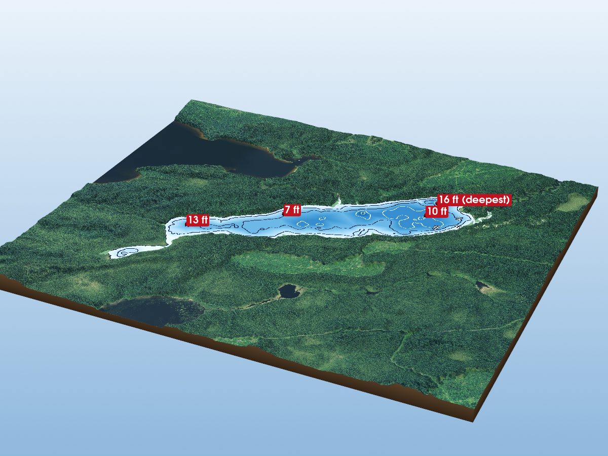 Depth map of Wasicho Lake