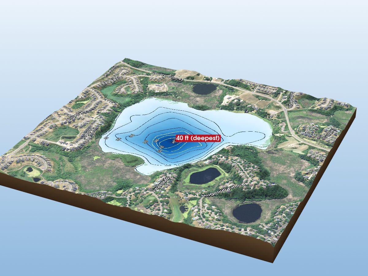 Depth map of Wassermann Lake