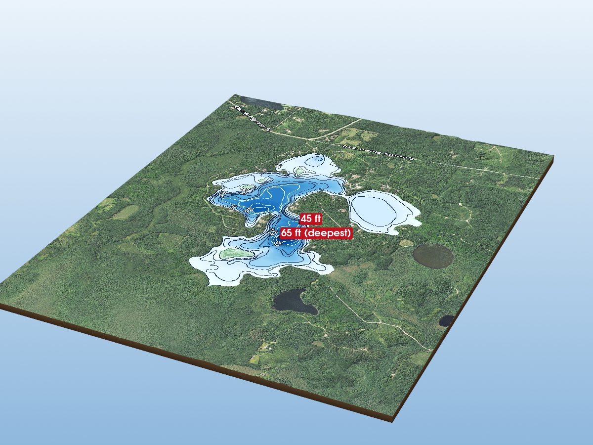 Depth map of Wasson Lake