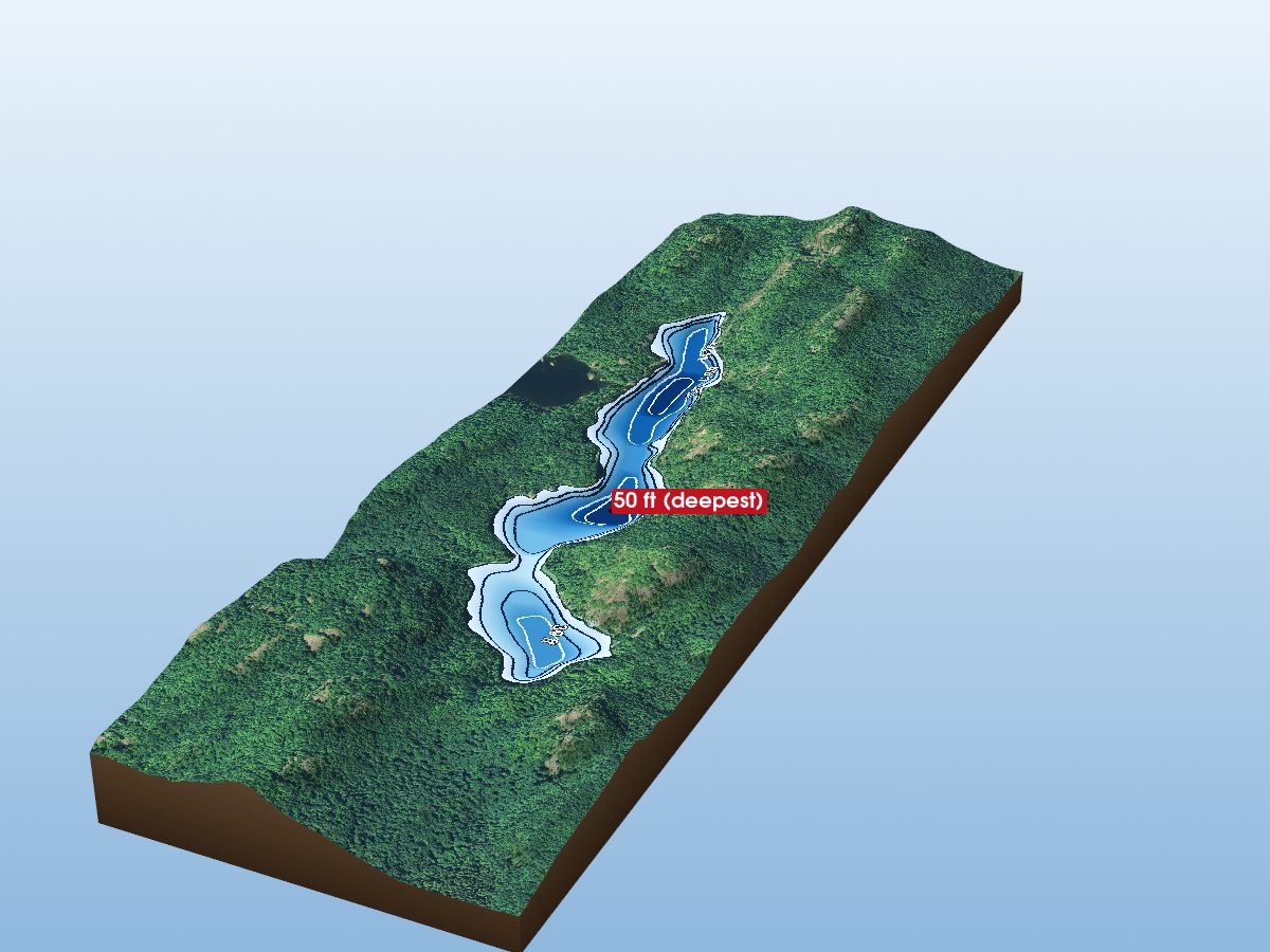 Depth map of Waterhole Lake