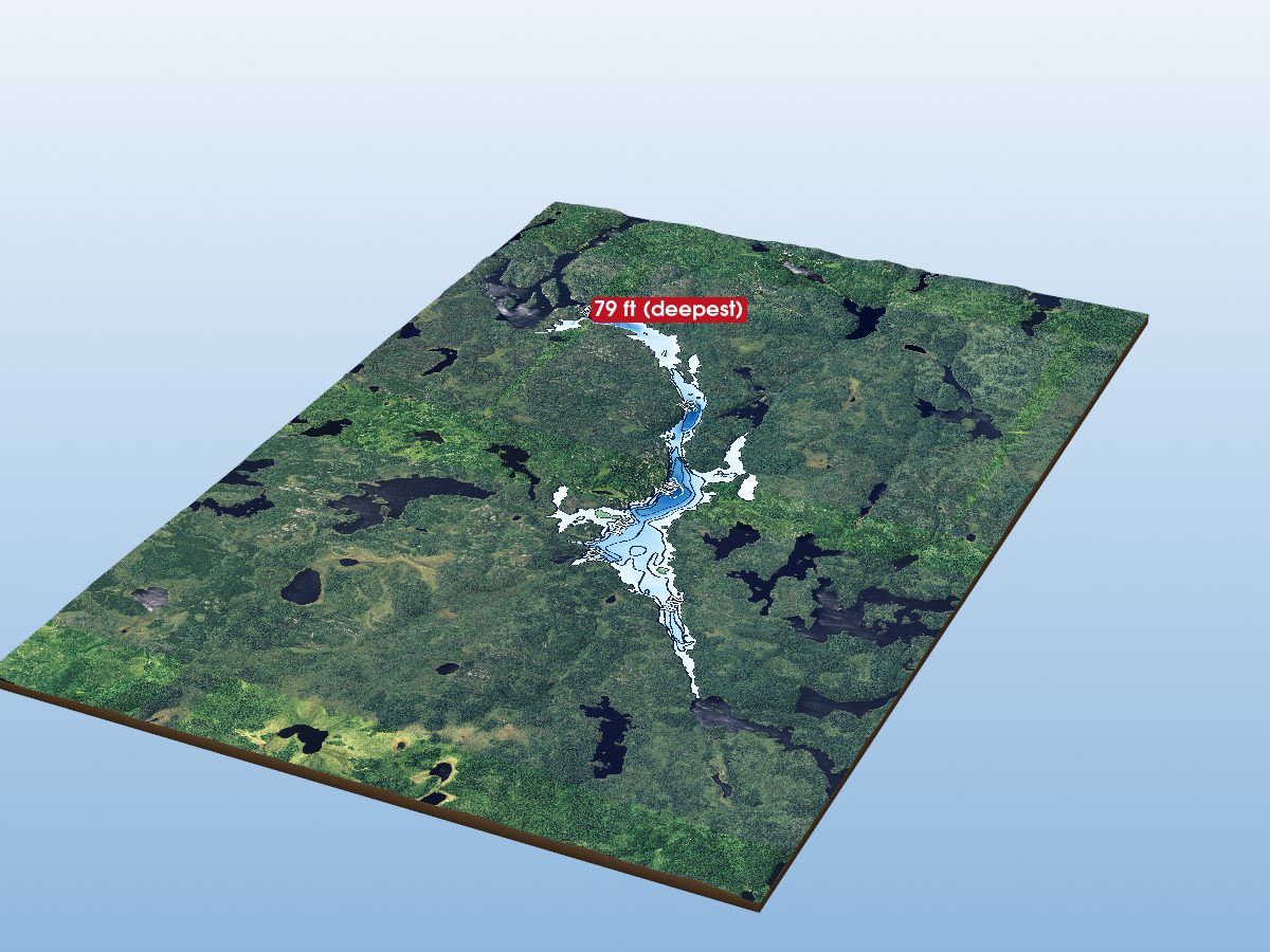Depth map of Waterhouse Lake