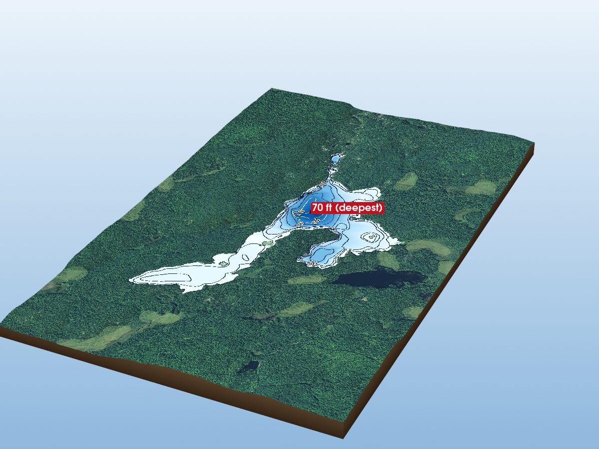 Depth map of Waterloo Lake