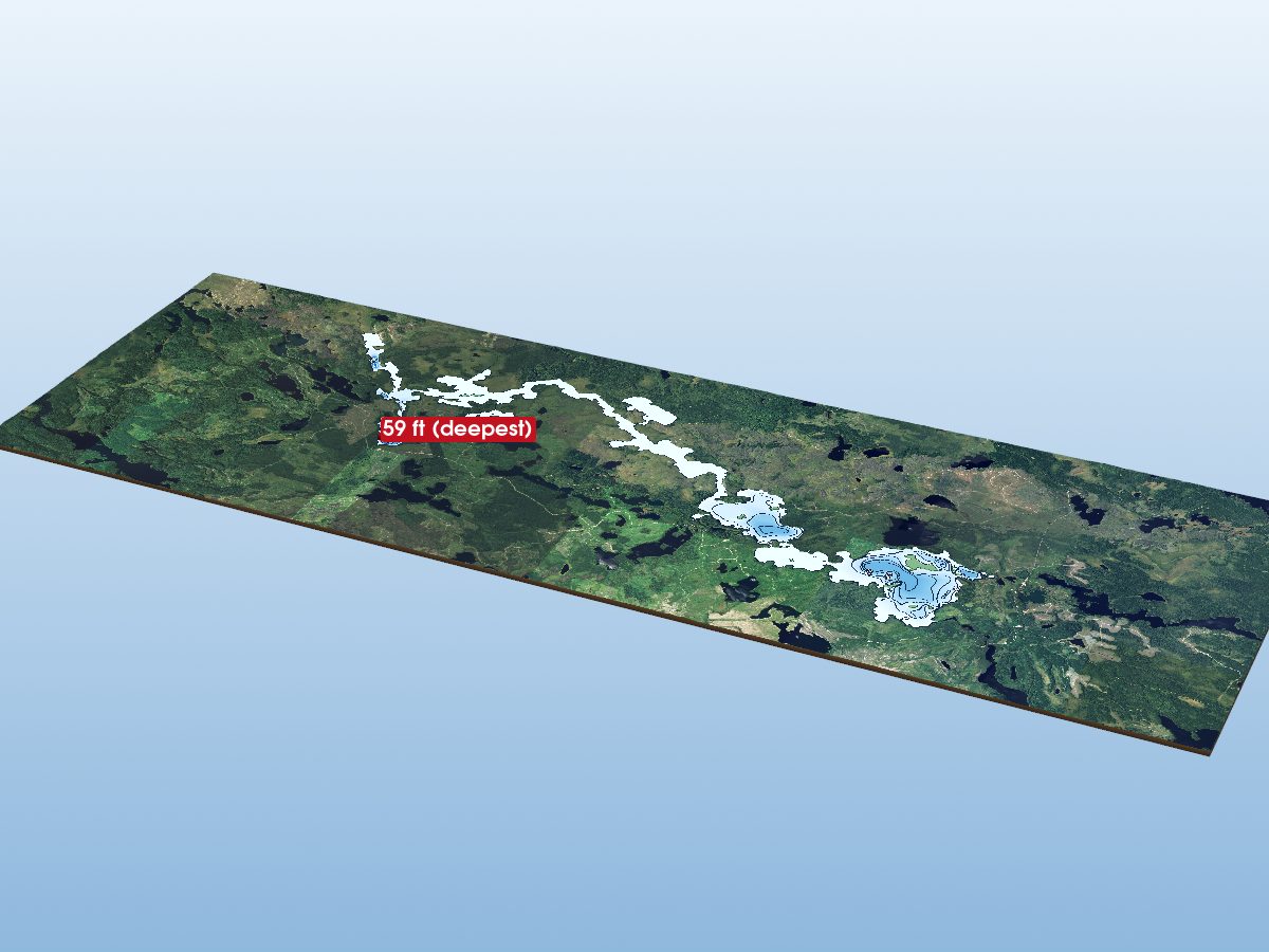 Depth map of Weaver Lake