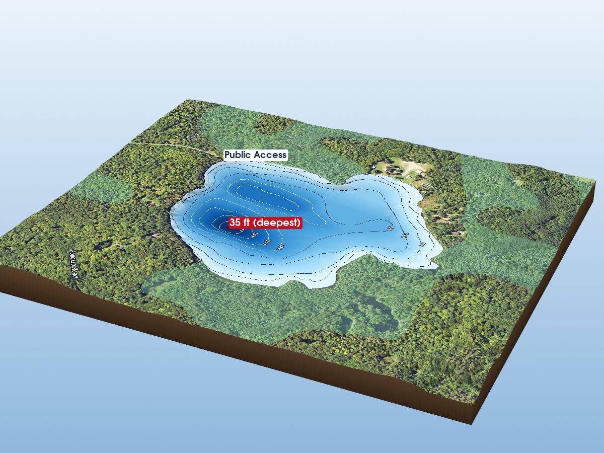 Depth map of Webb Lake
