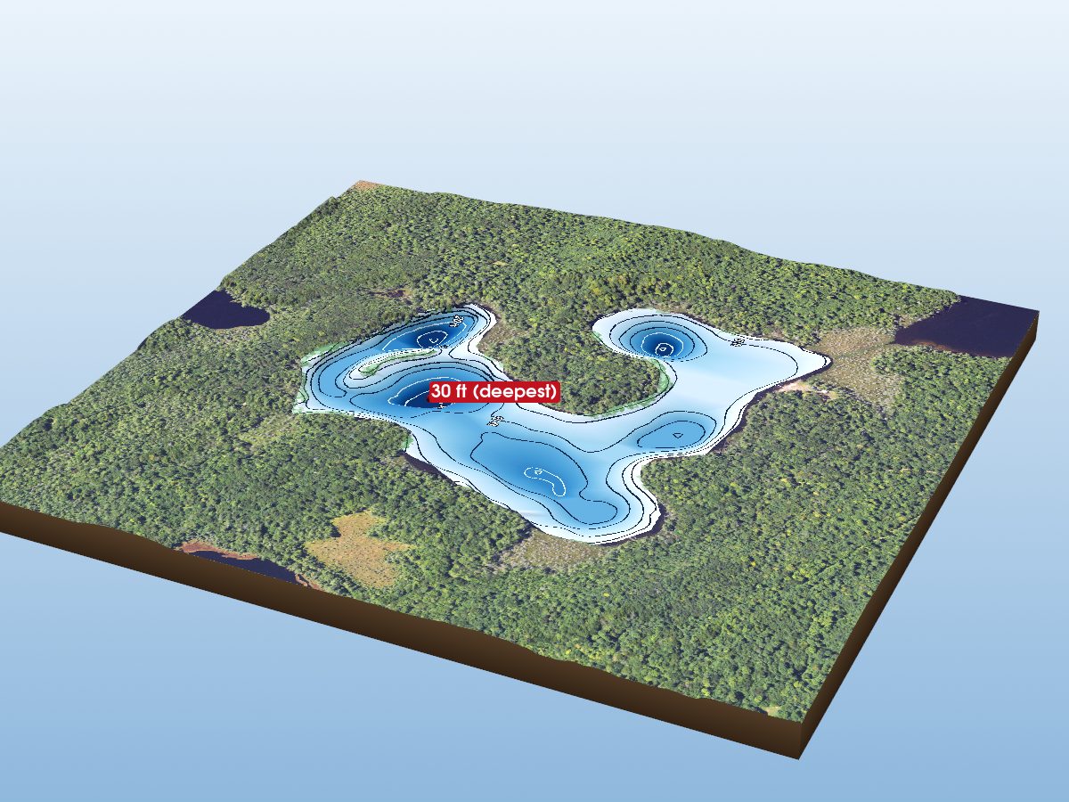 Depth map of Weber Lake