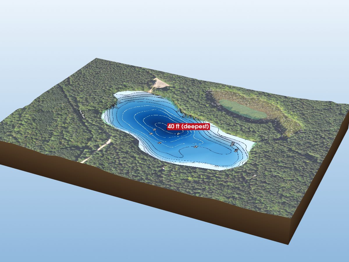 Depth map of Weber Lake