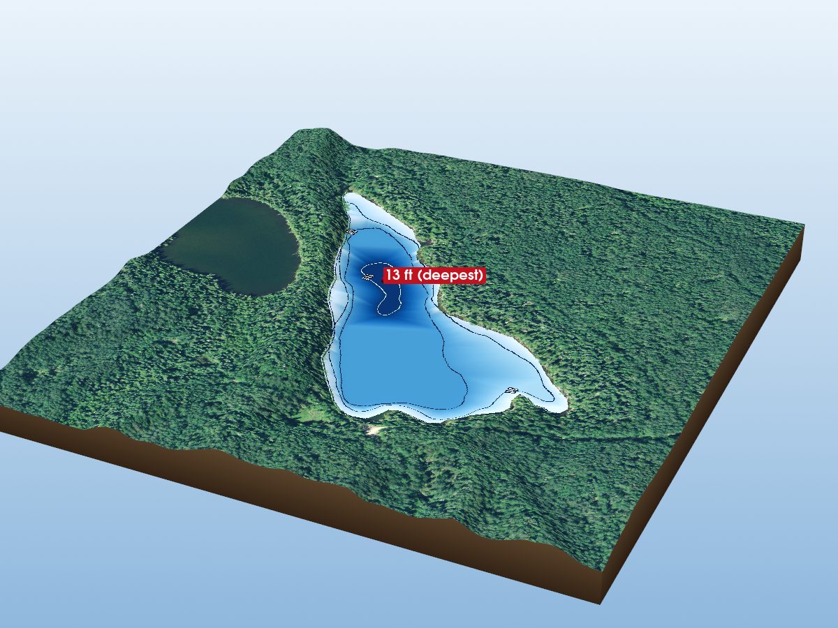 Depth map of Wedge Lake