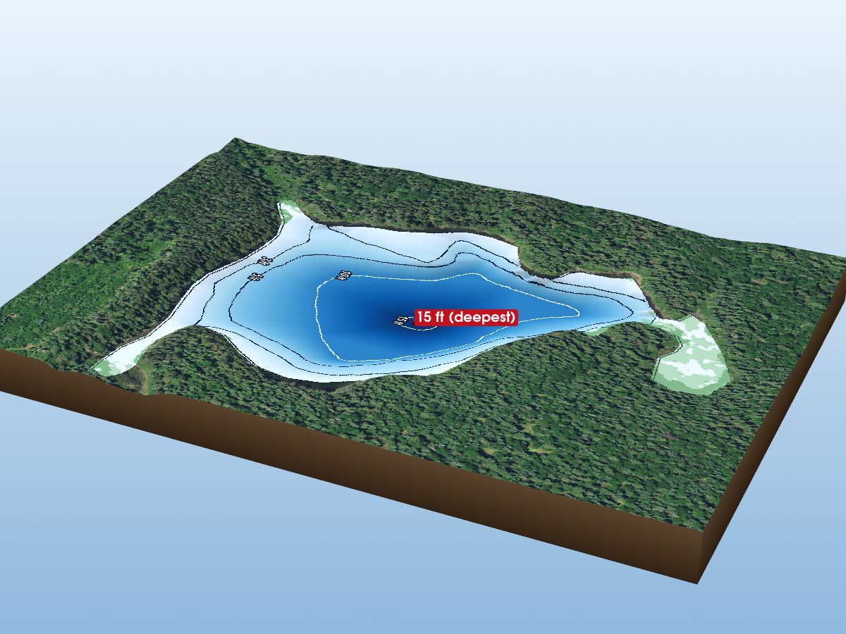 Depth map of Wee Lake