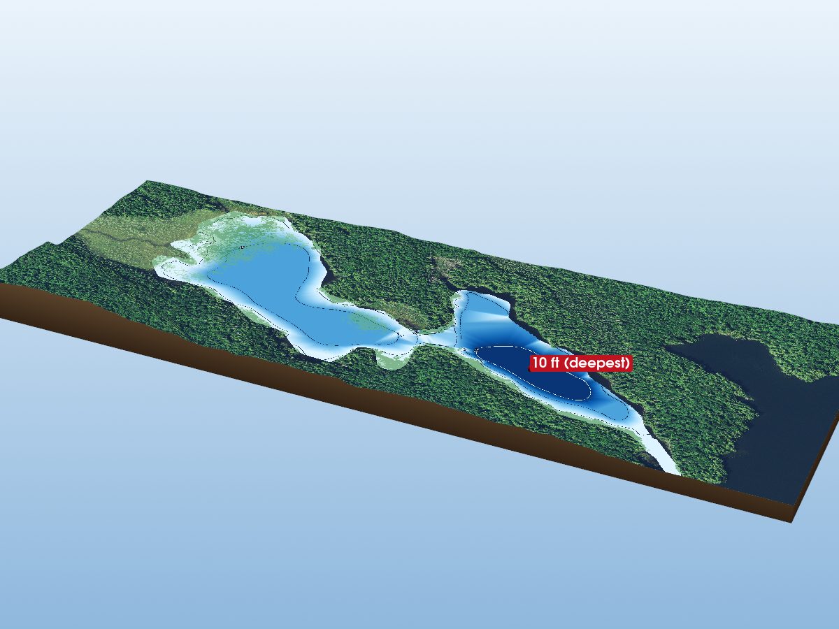 Depth map of Weed Lake