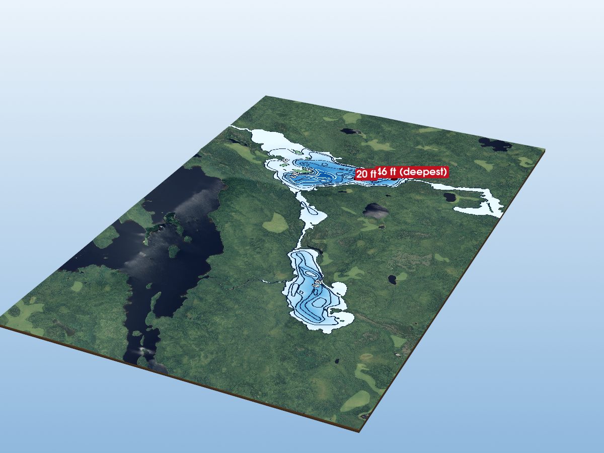 Depth map of Weese Lake