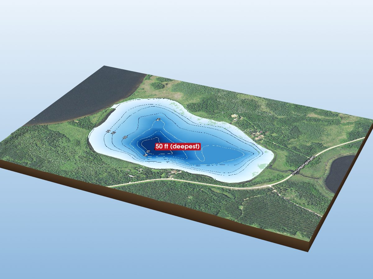 Depth map of Welch Lake