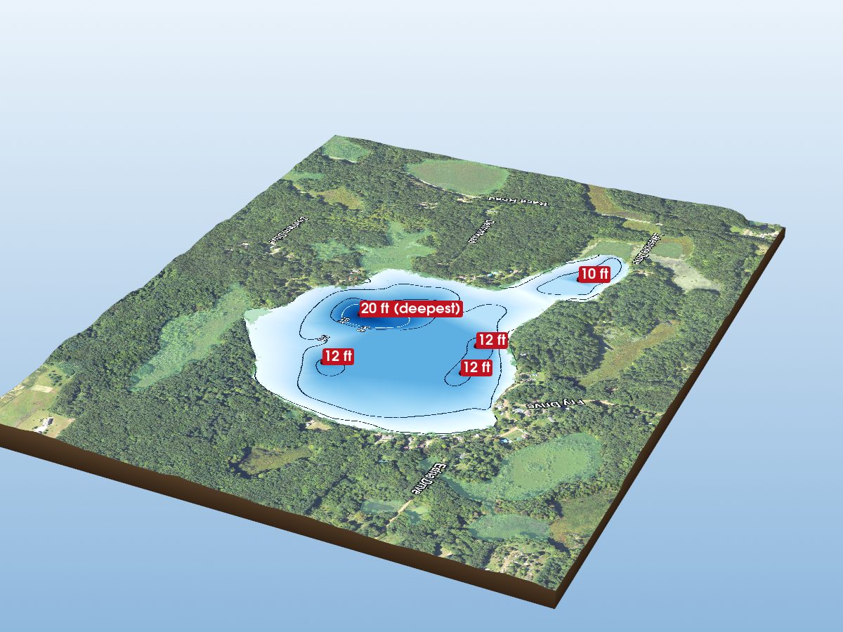 Depth map of Welch Lake