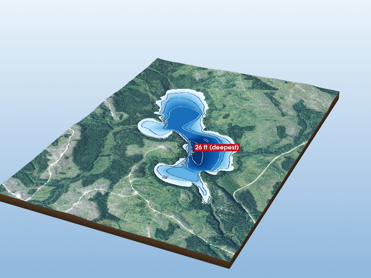 Depth map of Wesley Lake