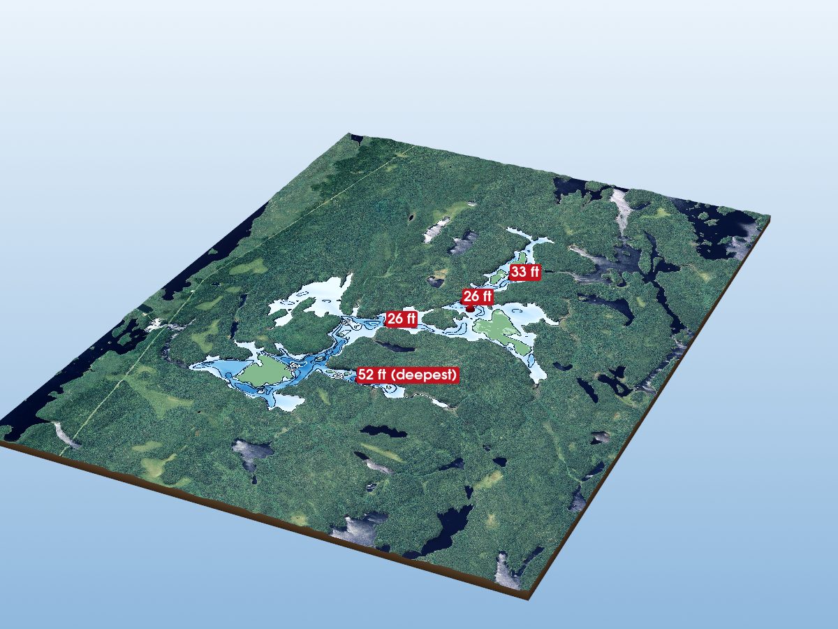 Depth map of Wesleyan Lake