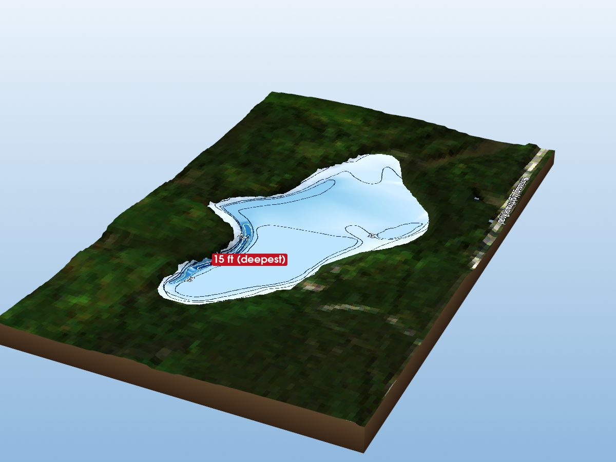 Depth map of West Bass Lake