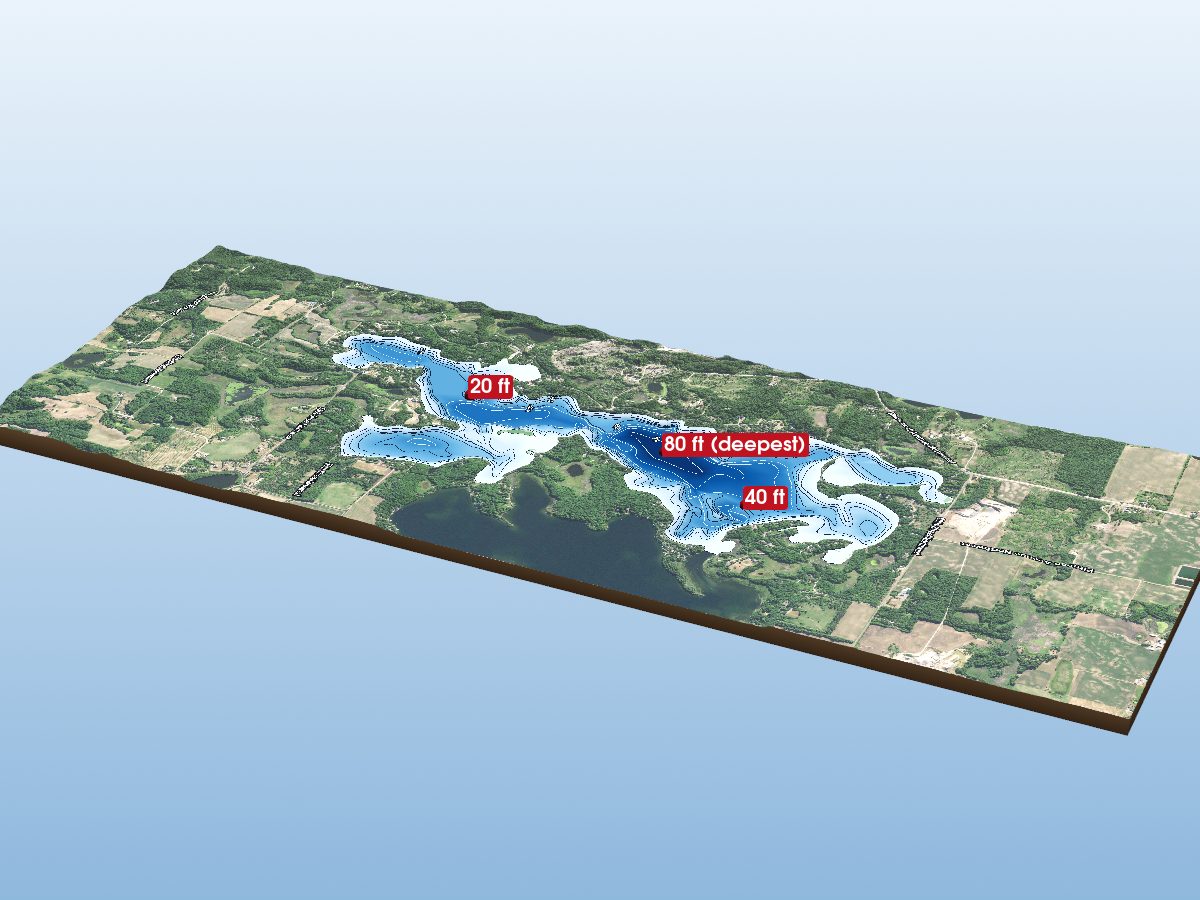 Depth map of West Lake Sylvia