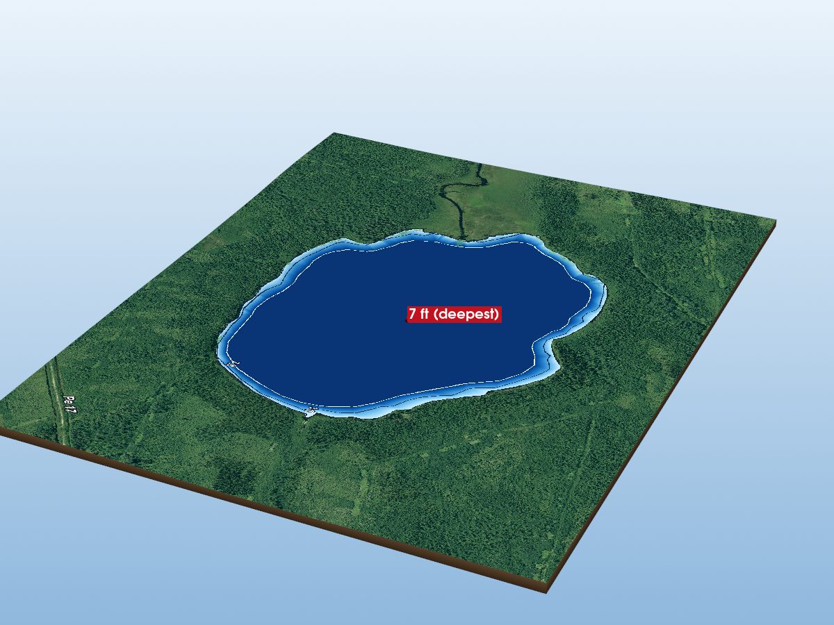 Depth map of West Neely Lake