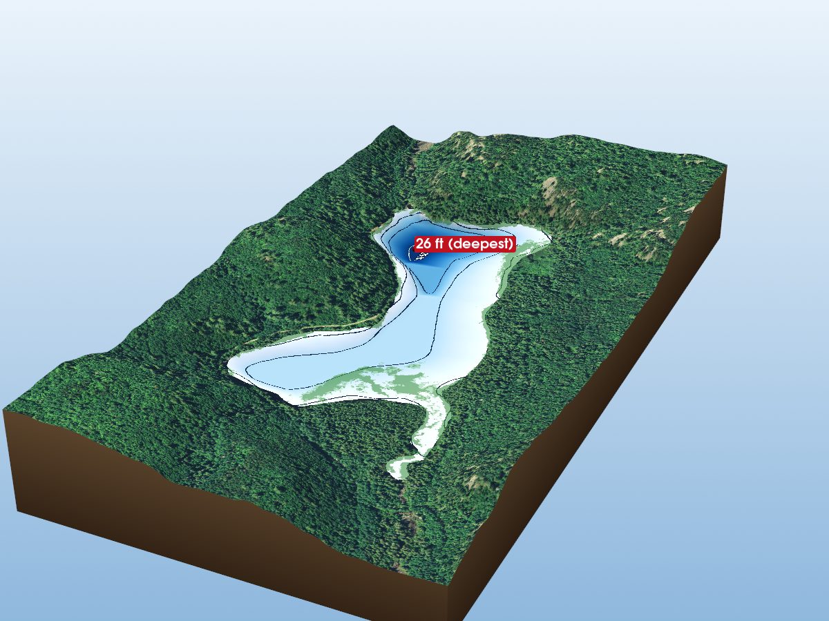 Depth map of West Ritchie Lake