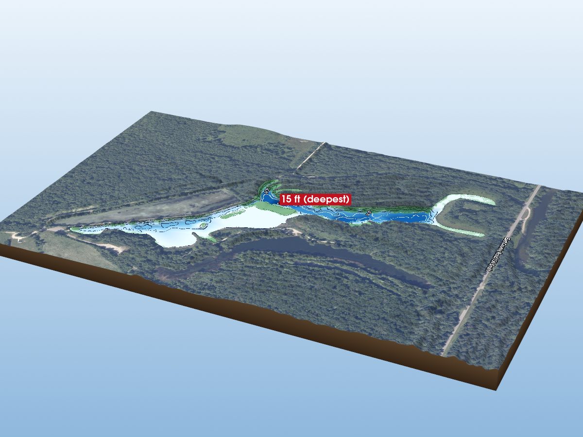 Depth map of West Twin Pit