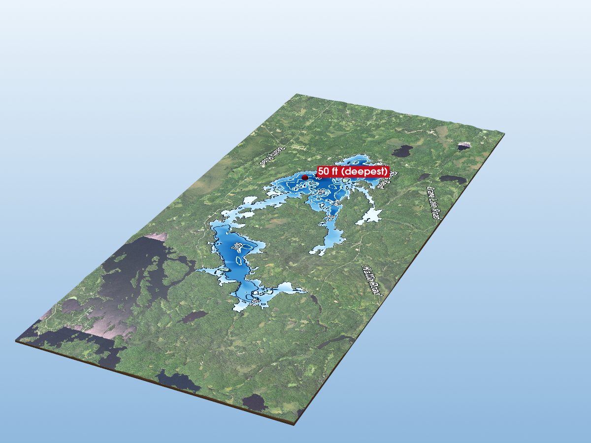 Depth map of West Vermilion Lake