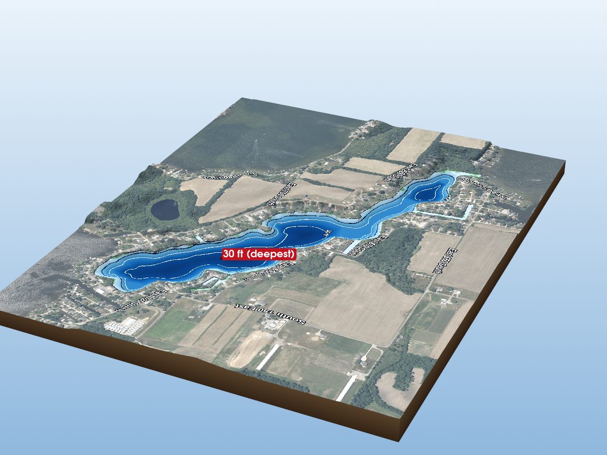 Depth map of Westler Lake
