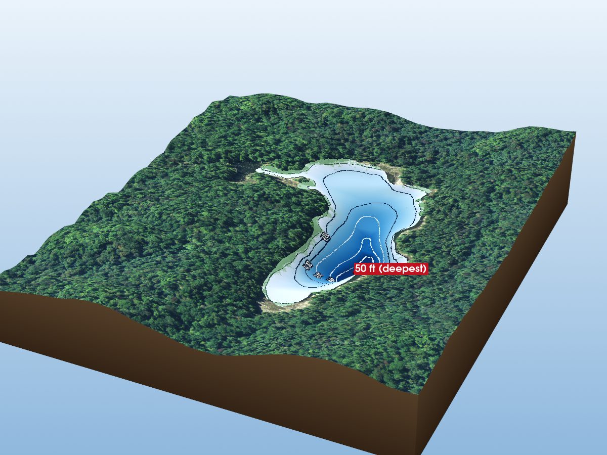 Depth map of Westman Lake
