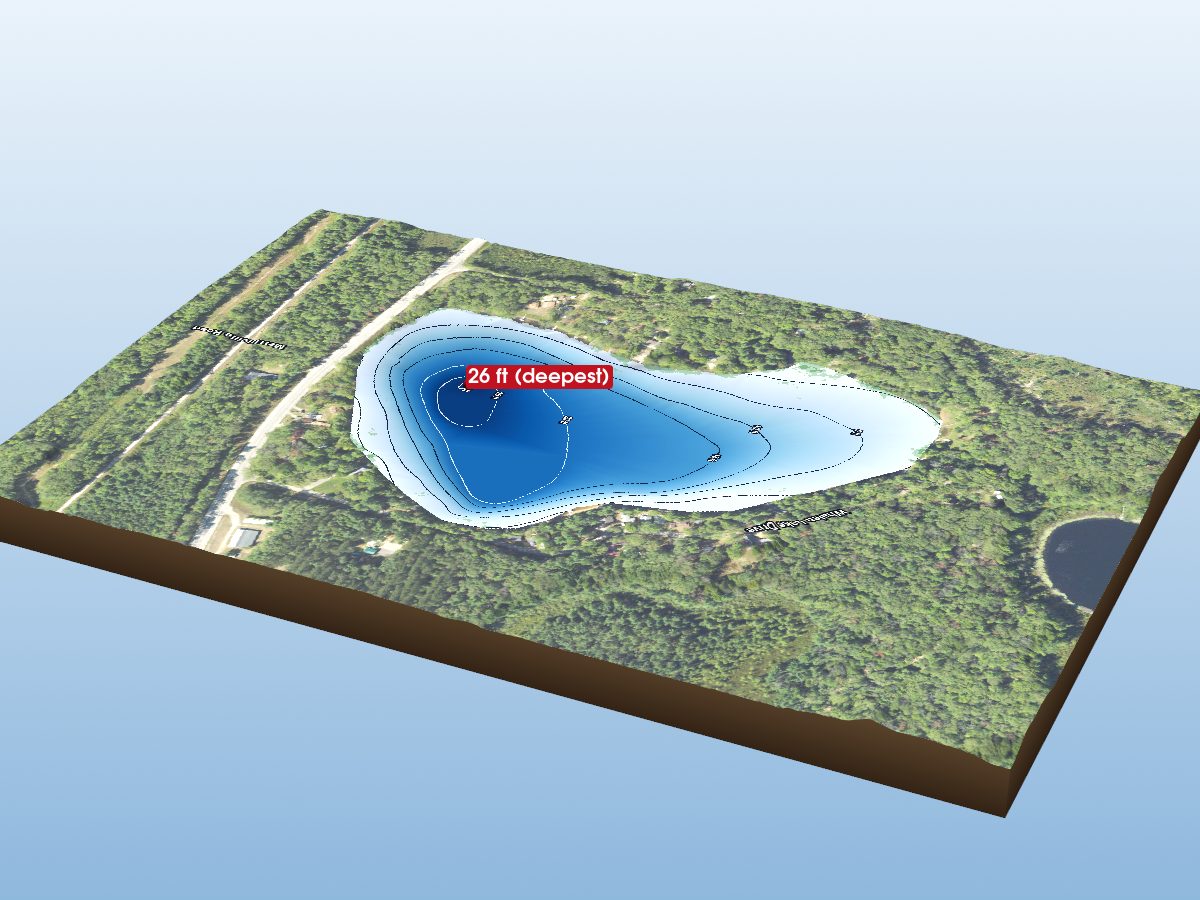 Depth map of Whalen Lake