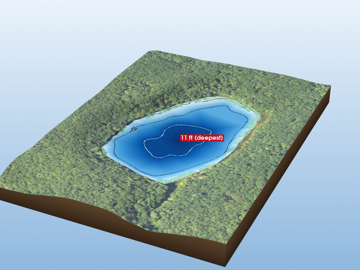 Depth map of Whelan Lake